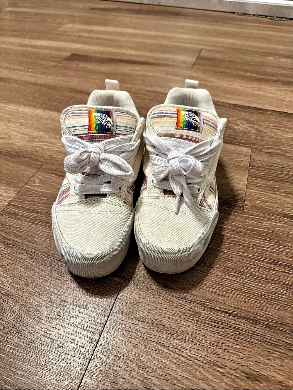 Vans Old Skool Platform Pride Striped Sneakers White & Multi